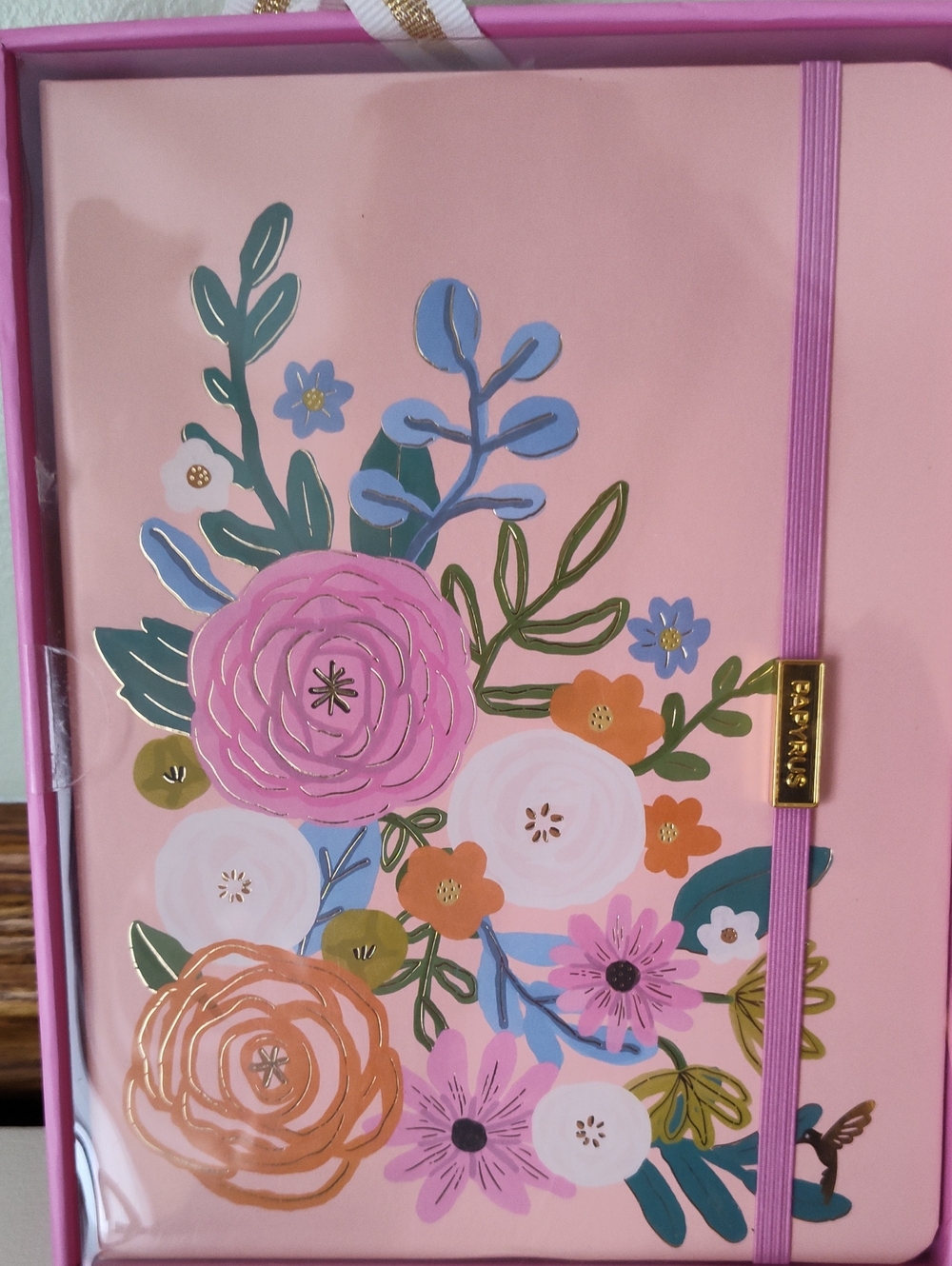 Papyrus Floral Pink Notebook and Pen Set - Pink - Picture 4 of 4
